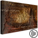 Canvas Incantation (1-piece) wide - abstraction in golden tones and inscriptions 138504 additionalThumb 6