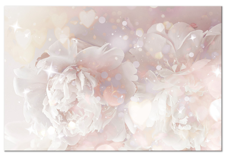 Canvas Print Misty Roses (1-piece) Wide - roses in blush pink 143504