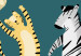 Photo Wallpaper Dancing animals - monkey, hare, tiger, bear and zebra on dark background 144604 additionalThumb 8