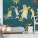 Photo Wallpaper Dancing animals - monkey, hare, tiger, bear and zebra on dark background 144604 additionalThumb 6