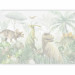 Wall Mural Dinosaurs - Pastel Watercolor Reptiles in a Prehistoric Jungle 148604 additionalThumb 5