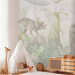 Wall Mural Dinosaurs - Pastel Watercolor Reptiles in a Prehistoric Jungle 148604 additionalThumb 4
