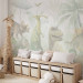 Wall Mural Dinosaurs - Pastel Watercolor Reptiles in a Prehistoric Jungle 148604 additionalThumb 7