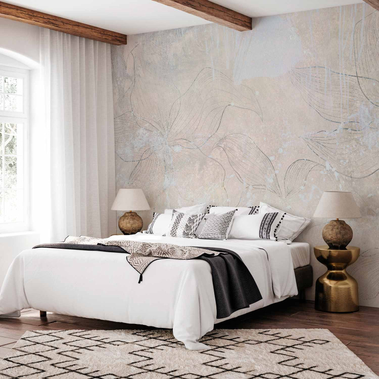 Wall Mural Picturesque Nature - Abstract Background in Light Beige Colors 148804 additionalImage 2