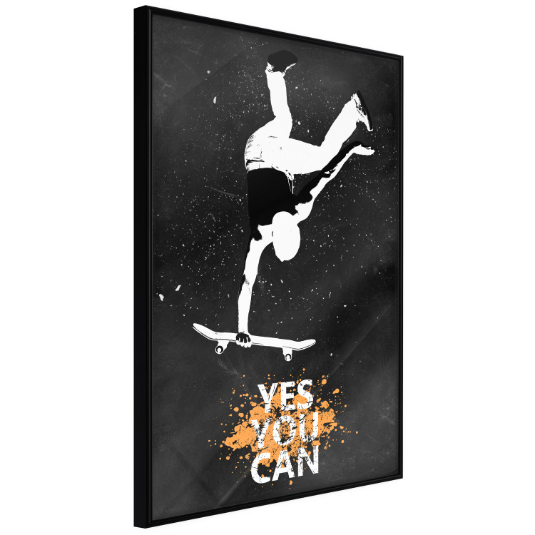 Poster Teenager on a Skateboard - Boy Jumping on a Board on a Dark Background 148904 additionalImage 10