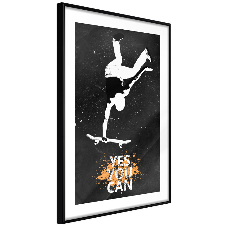 Poster Teenager on a Skateboard - Boy Jumping on a Board on a Dark Background 148904 additionalImage 9