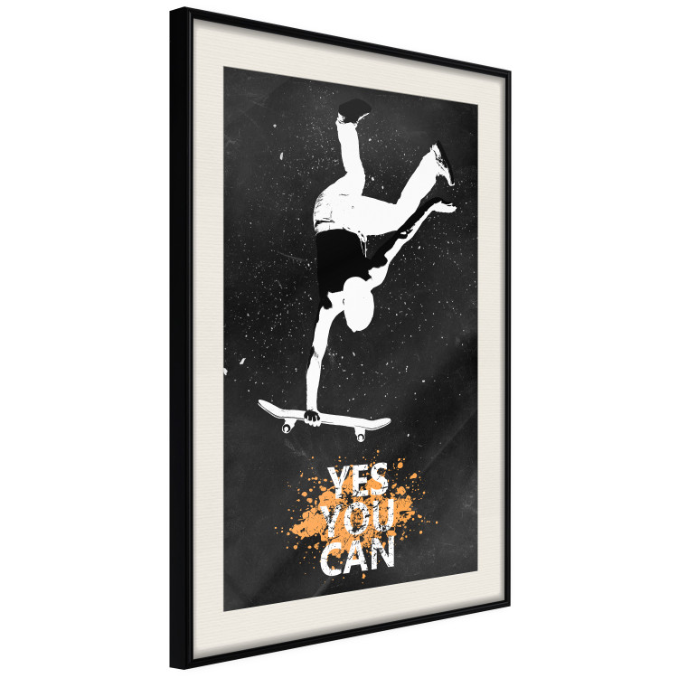 Poster Teenager on a Skateboard - Boy Jumping on a Board on a Dark Background 148904 additionalImage 14