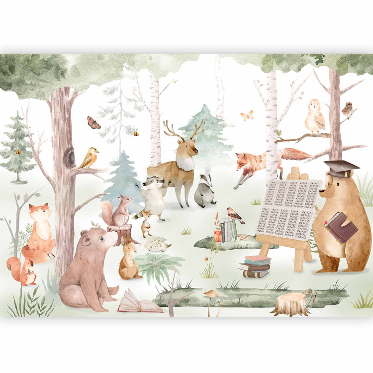 Photo Wallpaper School in the Forest - A Bear Teaching Other Animals in the Bosom of Nature 149204 additionalImage 5