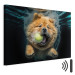 Canvas Art Print AI Dog Chow Chow - Floating Animal With a Ball in Its Mouth - Horizontal 150104 additionalThumb 8