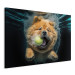 Canvas Art Print AI Dog Chow Chow - Floating Animal With a Ball in Its Mouth - Horizontal 150104 additionalThumb 2