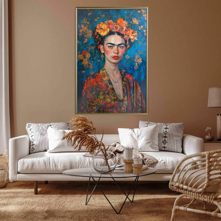 Poster Portrait of a Painter - Image of Frida Kahlo Inspired by Klimt’s Style 152204 additionalImage 2