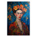 Poster Portrait of a Painter - Image of Frida Kahlo Inspired by Klimt’s Style 152204