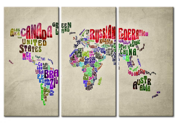 Canvas Colorful countries - triptych 55404