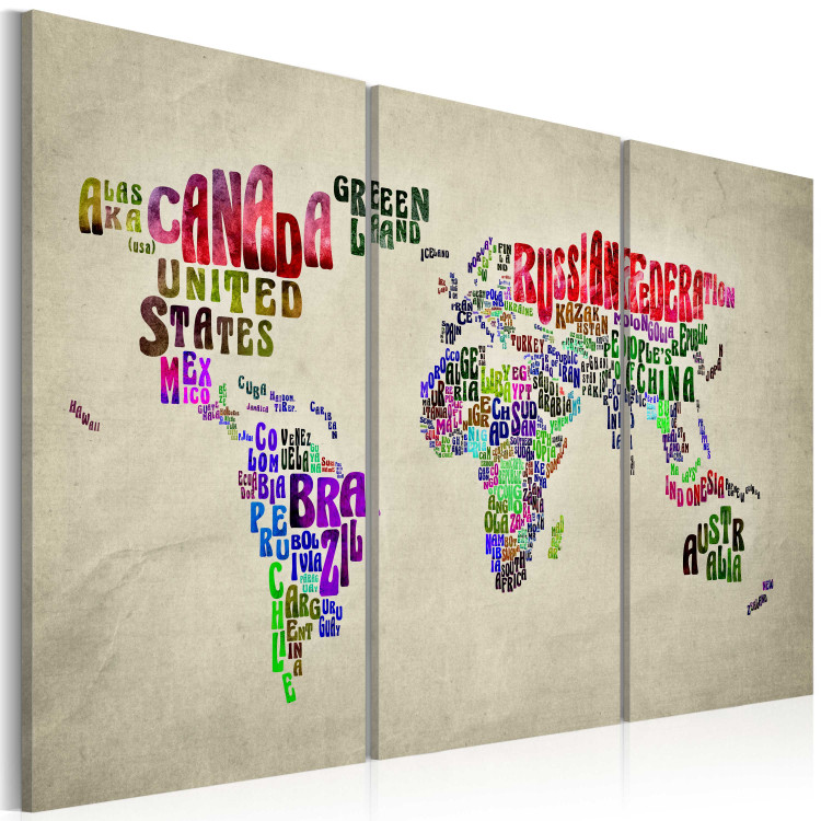 Canvas Colorful countries - triptych 55404 additionalImage 2