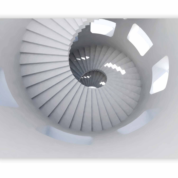 Wall Mural Interior Architecture - Spiral White Stairs with Bright Light from Windows 59804 additionalImage 5