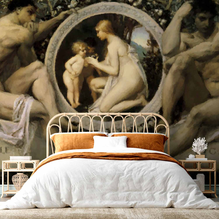 Wall Mural Idyll Gustav Klimt - Silhouettes of naked men and women on a background 61204 additionalImage 2