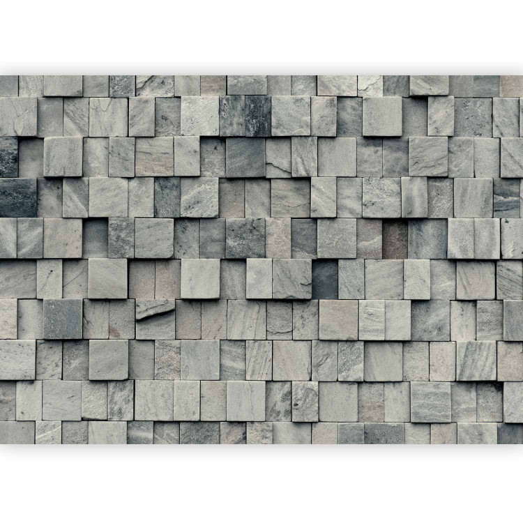Photo Wallpaper Stone Blocks - Texture Wallpaper in Even Stone Blocks 64504 additionalImage 1