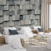 Photo Wallpaper Stone Blocks - Texture Wallpaper in Even Stone Blocks 64504