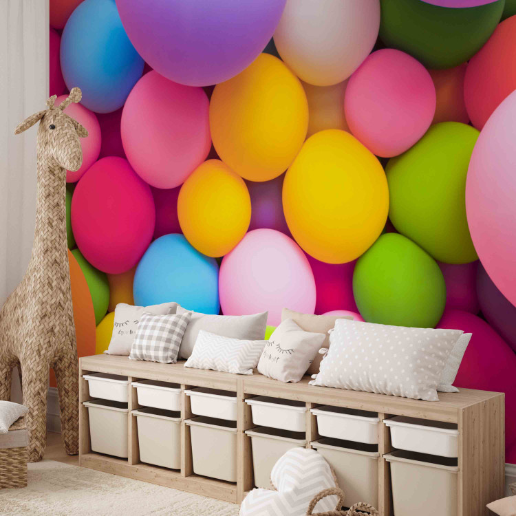 Wall Mural Geometric abstraction - energetic motif full of colourful balls 88504 additionalImage 5