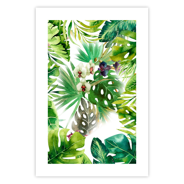 Wall Poster Tropical Shade - botanical composition with leaves of tropical plants 114314 additionalImage 25