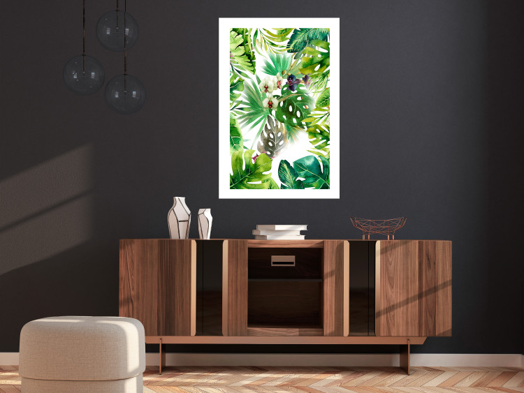 Wall Poster Tropical Shade - botanical composition with leaves of tropical plants 114314 additionalImage 4