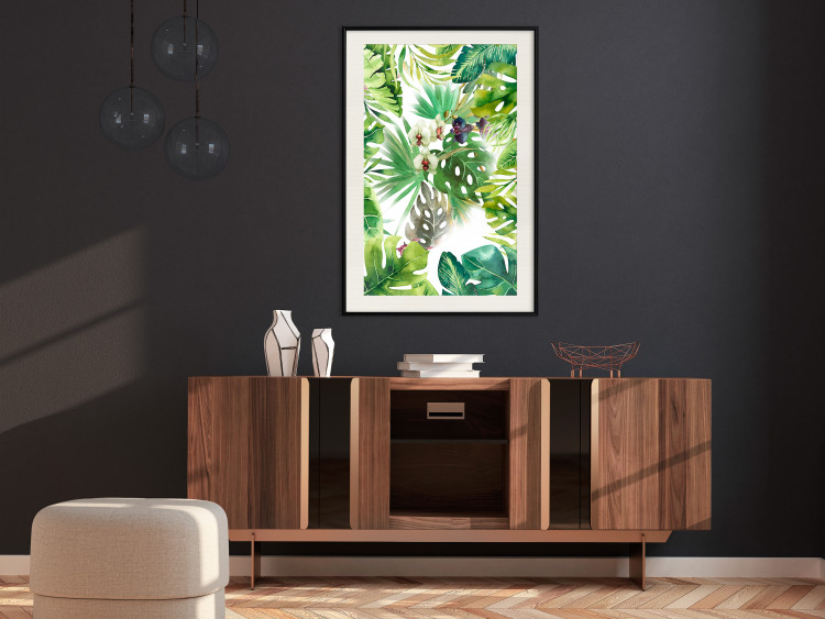 Wall Poster Tropical Shade - botanical composition with leaves of tropical plants 114314 additionalImage 22