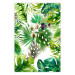 Wall Poster Tropical Shade - botanical composition with leaves of tropical plants 114314
