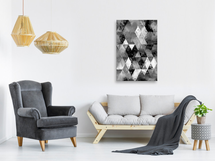 Canvas Print Geometric Minimalism (1-part) - Figures on Black and White Background 115014 additionalImage 3