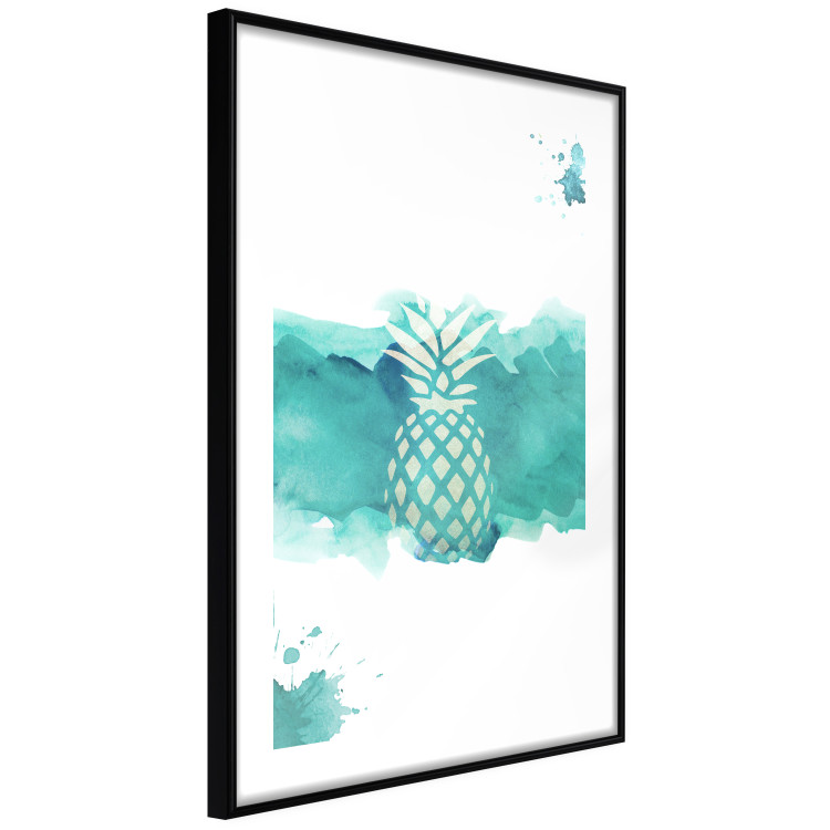 Poster Watercolor Pineapple - composition with tropical fruit in green tones 115314 additionalImage 11
