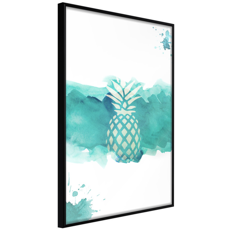 Poster Watercolor Pineapple - composition with tropical fruit in green tones 115314 additionalImage 10