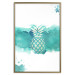 Poster Watercolor Pineapple - composition with tropical fruit in green tones 115314 additionalThumb 16