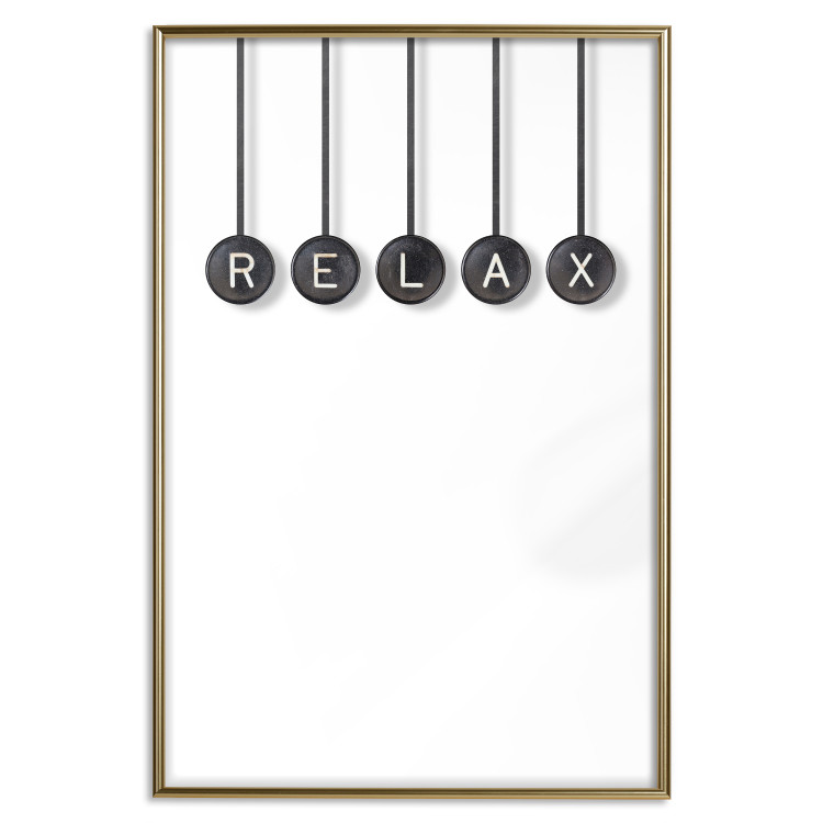 Poster Relax - black and white minimalist composition with English text 116814 additionalImage 16