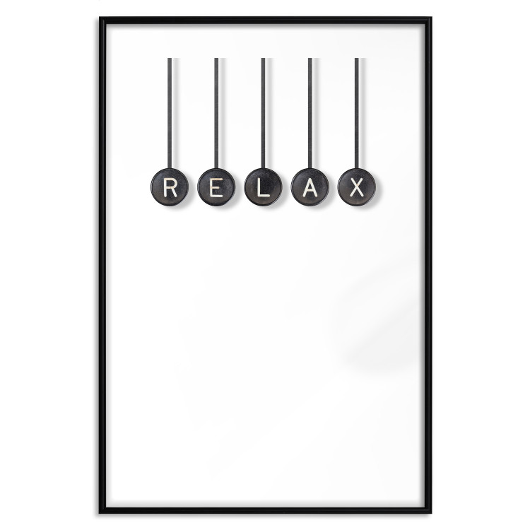 Poster Relax - black and white minimalist composition with English text 116814 additionalImage 17