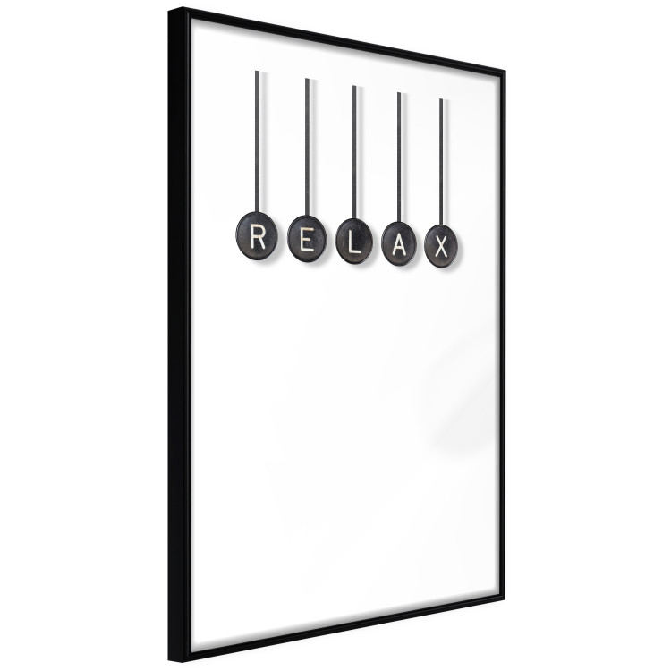 Poster Relax - black and white minimalist composition with English text 116814 additionalImage 2