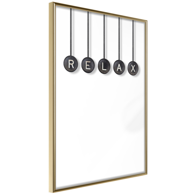 Poster Relax - black and white minimalist composition with English text 116814 additionalImage 3