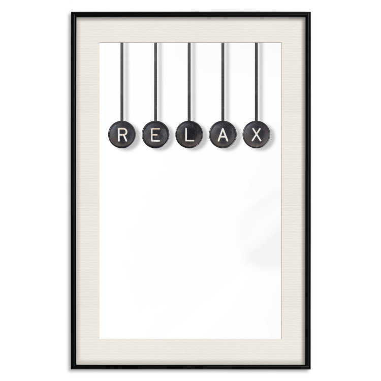 Poster Relax - black and white minimalist composition with English text 116814 additionalImage 18