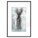 Poster Silver Deer - unique shiny abstraction with animal motif 117014 additionalThumb 15