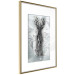 Poster Silver Deer - unique shiny abstraction with animal motif 117014 additionalThumb 6