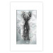 Poster Silver Deer - unique shiny abstraction with animal motif 117014 additionalThumb 19