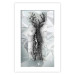 Poster Silver Deer - unique shiny abstraction with animal motif 117014