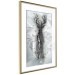Poster Silver Deer - unique shiny abstraction with animal motif 117014 additionalThumb 12
