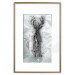 Poster Silver Deer - unique shiny abstraction with animal motif 117014 additionalThumb 14