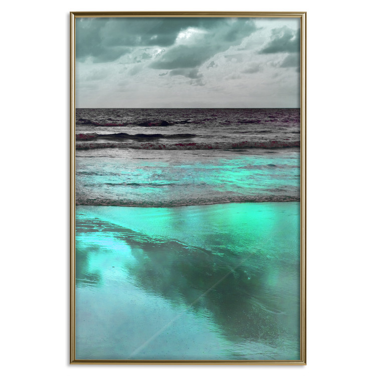 Poster Sea Nostalgia - Scandinavian landscape of green water against the sky 117914 additionalImage 16