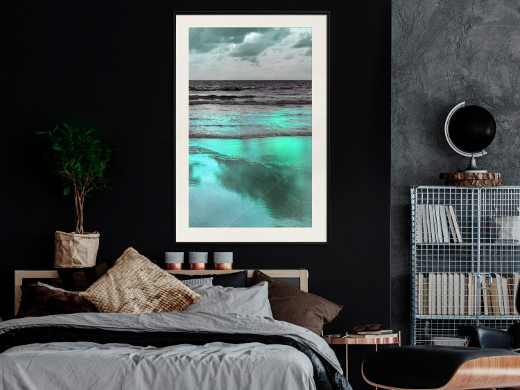 Poster Sea Nostalgia - Scandinavian landscape of green water against the sky 117914 additionalImage 22