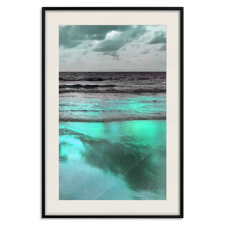 Poster Sea Nostalgia - Scandinavian landscape of green water against the sky 117914 additionalImage 18