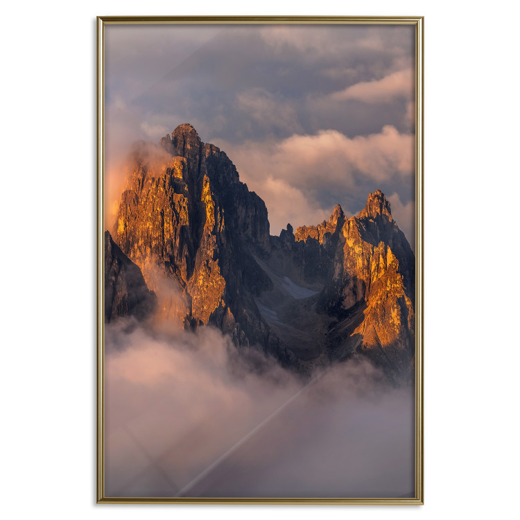 Poster Mountains in the Clouds - landscape of sky and illuminated mountain peaks 118014 additionalImage 15