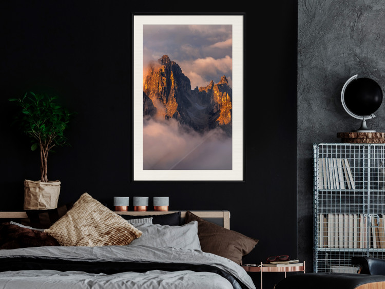 Poster Mountains in the Clouds - landscape of sky and illuminated mountain peaks 118014 additionalImage 22
