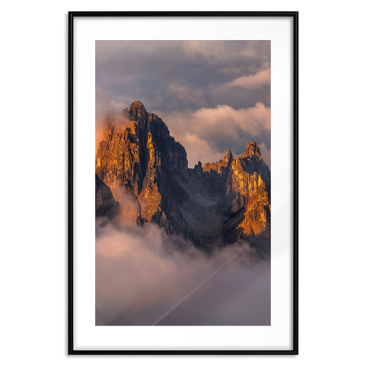 Poster Mountains in the Clouds - landscape of sky and illuminated mountain peaks 118014 additionalImage 16