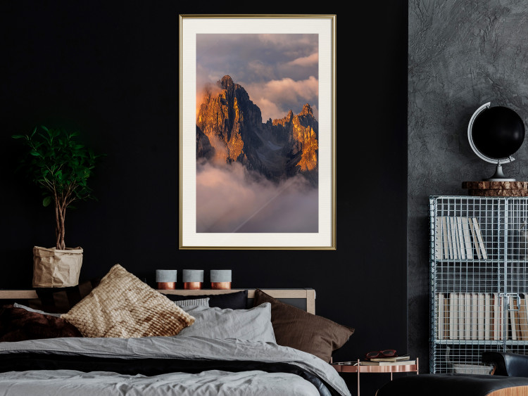 Poster Mountains in the Clouds - landscape of sky and illuminated mountain peaks 118014 additionalImage 23