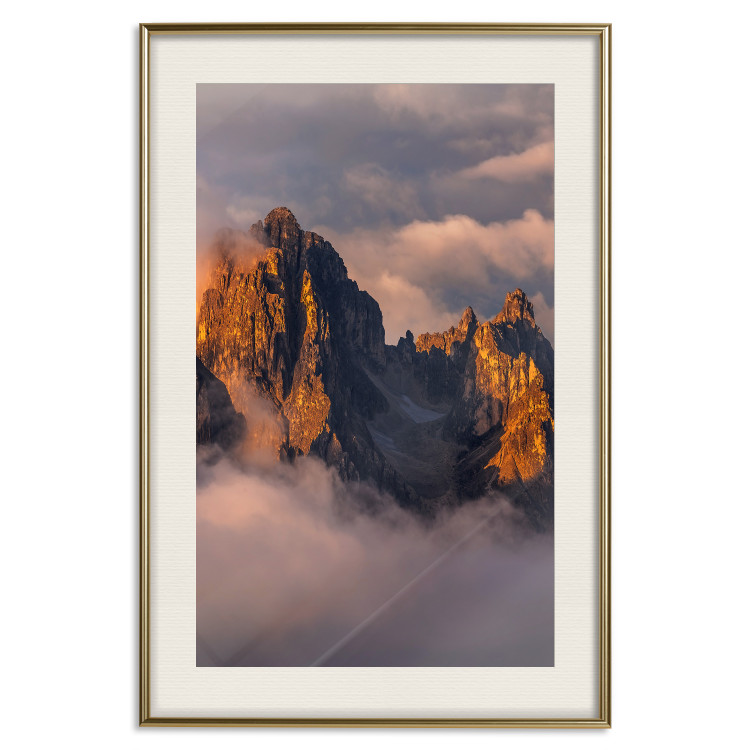 Poster Mountains in the Clouds - landscape of sky and illuminated mountain peaks 118014 additionalImage 27